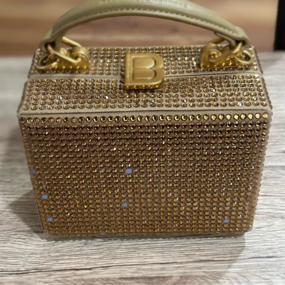 Brandon Blackwood Mini Kendrick Trunk in Light Colorado Topaz Rhinestone Crystal